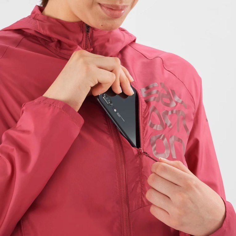 Salomon Bonatti Cross Wind Women's Shell Jackets Red | CA 87P90